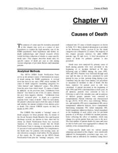 USRDS 1996 Annual Data Report  Causes of Death Chapter VI Causes of Death