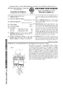 (12) INTERNATIONAL APPLICATION PUBLISHED UNDER THE PATENT COOPERATION TREATY (PCT[removed]World Intellectual Property Organization International Bureau  11111111111111111111111111111111111111111111111111111111111111111111