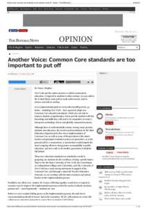Another Voice: Common Core standards are too important to put off - Opinion - The Buffalo News