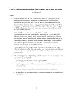 Environment / Air pollution in the United States / Regulation of greenhouse gases under the Clean Air Act / Pollution in the United States / Climate change policy in the United States / Clean Air Act / Best Available Control Technology / United States Environmental Protection Agency / Massachusetts v. Environmental Protection Agency / Pollution / Emission standards / Environment of the United States