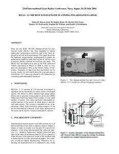 Optical devices / Electromagnetic radiation / Spectroscopy / LIDAR / Robotic sensing / Closure / Depolarization ratio / Backscatter / Polarization / Physics / Optics / Atmospheric sciences