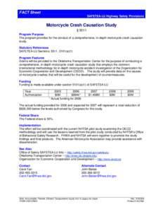 Motorcycle Crash Causation Study