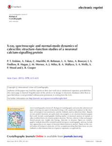 electronic reprint Acta Crystallographica Section D Biological Crystallography ISSN