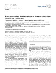 Ocean Sci., 11, 215–236, 2015 www.ocean-sci.net[removed]doi:[removed]os[removed] © Author(s[removed]CC Attribution 3.0 License.  Temperature–salinity distribution in the northeastern Atlantic from