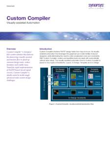 Datasheet  Custom Compiler Visually-assisted Automation  Introduction