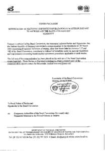 Annex to decision VII/33 on national definitions of hazardous wastes  Secretariat of the Basel Convention on the Control of Transboundary Movements of Hazardous Wastes and their Disposal Notification of national definit