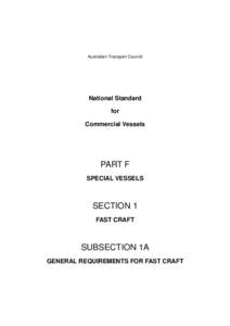 Australian Transport Council  National Standard for Commercial Vessels