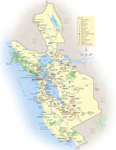 West Marin / Half Moon Bay /  California / Point Pinole Regional Shoreline / San Mateo /  California / Martinez /  California / San Pablo Bay / Santa Cruz /  California / Mount Tamalpais / Richmond /  California / Geography of California / San Francisco Bay / Tomales Bay