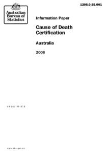 [removed]Information Paper: Cause of Death Certification Australia (2008)