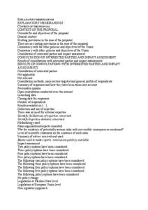 EXPLANATORY MEMORANDUM EXPLANATORY MEMORANDUM CONTEXT OF THE PROPOSAL CONTEXT OF THE PROPOSAL Grounds for and objectives of the proposal General context