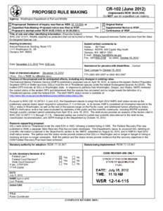 PROPOSED RULE MAKING  CR-102 (June[removed]Implements RCW[removed]Do NOT use for expedited rule making