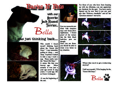 Barks N Bits with our favorite Jack Russel Terrier...