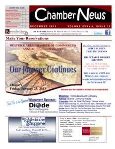 Inside this issue: Directions with Deb 2  New Chamber President