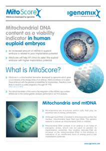 Mito Score  ® MitoScore developed by Igenomix