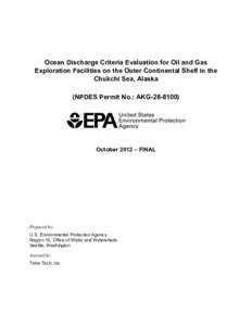 Ocean Discharge Criteria Evaluation for Oil and Gas Exploration Facilities on the Outer Continental Shelf