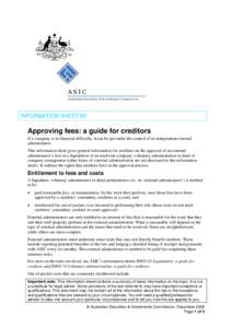 Approving fees: a guide for creditors