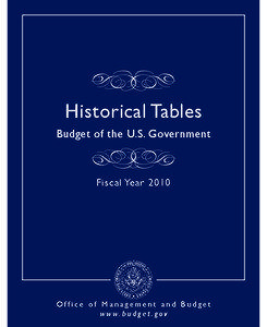 Historical Tables Budget of the U.S. Government