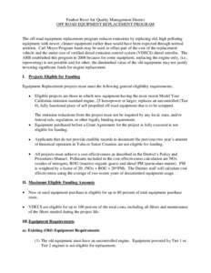 Warranty / Emission standard / Preventive maintenance / Technology / Manufacturing / Business / Air pollution in California / Carl Moyer Memorial Air Quality Standards Attainment Program / Caterpillar Inc.