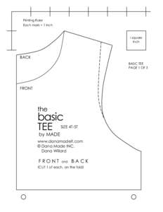 Printing Ruler Each mark = 1 inch I square inch