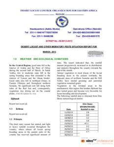 DESERT LOCUST CONTROL ORGANIZATION FOR EASTERN AFRICA