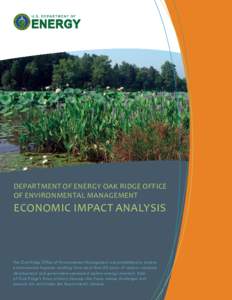 Department of Energy Oak Ridge Office of Environmental Management Economic Impact analysis  The Oak Ridge Office of Environmental Management was established to remove