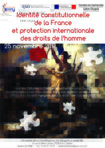 Journée d’études du Centre de recherche Léon Duguit En partenariat avec l’Association française de droit constitutionnel (AFDC) et la Société française pour le droit international (SFDI) Organisée par Julien