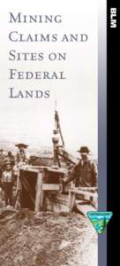 Mining Claims and Sites on Federal Lands