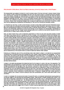 Spatio-temporal evolution of volcano seismicity: laboratory simulations  Philip Meredith & Philip Benson, Rock & Ice Physics Laboratory, University College London, United Kingdom The measurement and analysis of seismicit