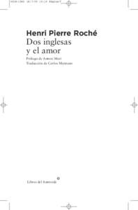 001M:10 Página V  Henri Pierre Roché Dos inglesas y el amor