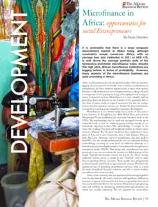 DEVELOPMENT  Microfinance in Africa: opportunities for social Entrepreneurs