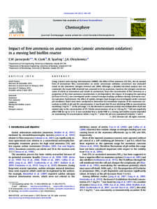 Impact of free ammonia on anammox rates (anoxic ammonium oxidation) in a moving bed biofilm reactor