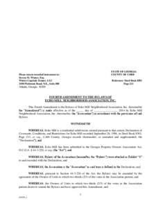 STATE OF GEORGIA COUNTY OF COBB Please return recorded instrument to: Steven M. Winter, Esq. Winter Capriola Zenner, LLC