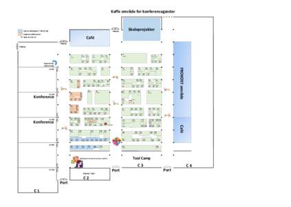 Kaffe område for konferencegæster SCENE 1x2 2x2 2x2 2x2 2x2 2x2 1x2