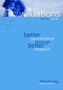 valuations Mr A N Other Spring 2009 better performance through