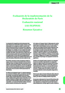 AnexoEvaluación de la implementación de la Declaratión de París Evaluación nacional LAS FILIPINAS