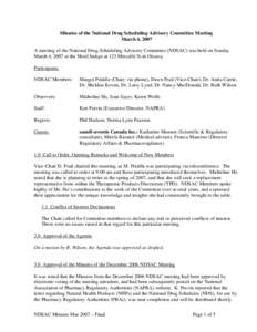 DRAFT Minutes of the National Drug Scheduling Advisory Committee Meeting, December 12-13, 2004