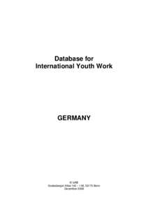 Database for International Youth Work GERMANY  © IJAB