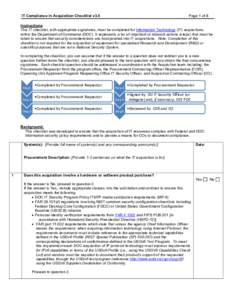 Technology / Government procurement in the United States / Federal Information Security Management Act / Security Content Automation Protocol / Risk management framework / Information security / Federal Acquisition Regulation / Information Services Procurement Library / Military acquisition / Computer security / Business / Security