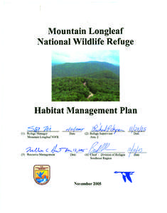 Mountain Longleaf National Wildlife Refuge[removed]Habitat Management Plan f