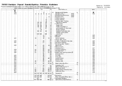 [removed]Bardejov - Poprad - Banská Bystrica - Prievidza - Bratislava  Platnosť od: [removed]