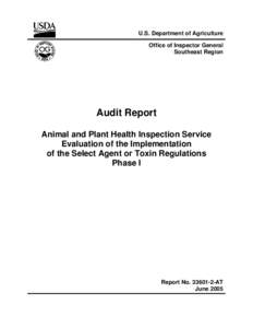 Biological agent / Biology / Medicine / Animal testing / Government / Animal testing regulations / Animal and Plant Health Inspection Service / Select agent / Veterinary biologic