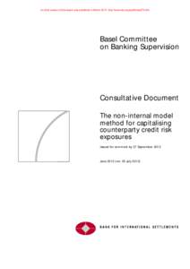 The non-internal model method for capitalising counterparty credit risk exposures - consultative document