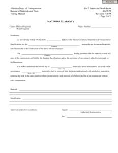 Print Form  Alabama Dept. of Transportation Bureau of Materials and Tests Testing Manual