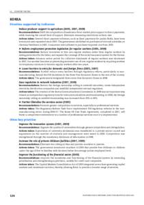 I.3. COUNTRY NOTES  KOREA Priorities supported by indicators Reduce producer support to agriculture (2005, 2007, 2009) Recommendations: Shift the composition of assistance from market price support to direct payments,