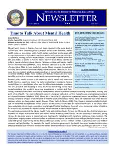 NEWSLETTER NEVADA STATE BOARD OF MEDICAL EXAMINERS VOLUME 51  