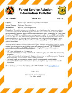 Forest Service Information Bulletin