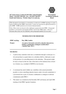 Finance / Mergers and acquisitions / Consolidation / International Financial Reporting Standards / Minority interest / Fair value / Goodwill / Government procurement in the United States / Controlling interest / Business / Accountancy / Generally Accepted Accounting Principles