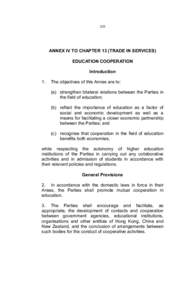 223  ANNEX IV TO CHAPTER 13 (TRADE IN SERVICES) EDUCATION COOPERATION Introduction 1.