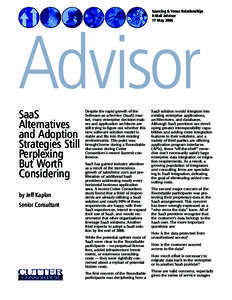 Sourcing & Venor Relationships E-Mail Advisor 17 May 2006 Advisor SaaS