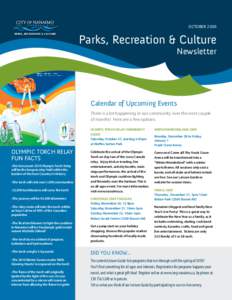 Parks, Recreation and Culture October 2009 Newsletter